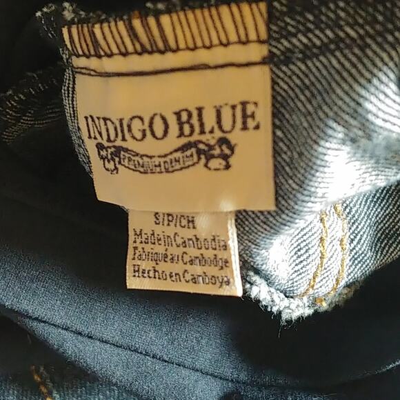 Indigo Blue Maternity Jeans Regular Straight Leg Dark Wash Small - Picture 6 of 6